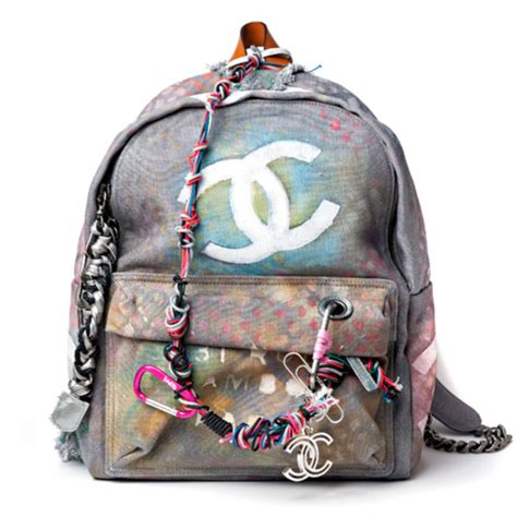 graffiti chanel backpack